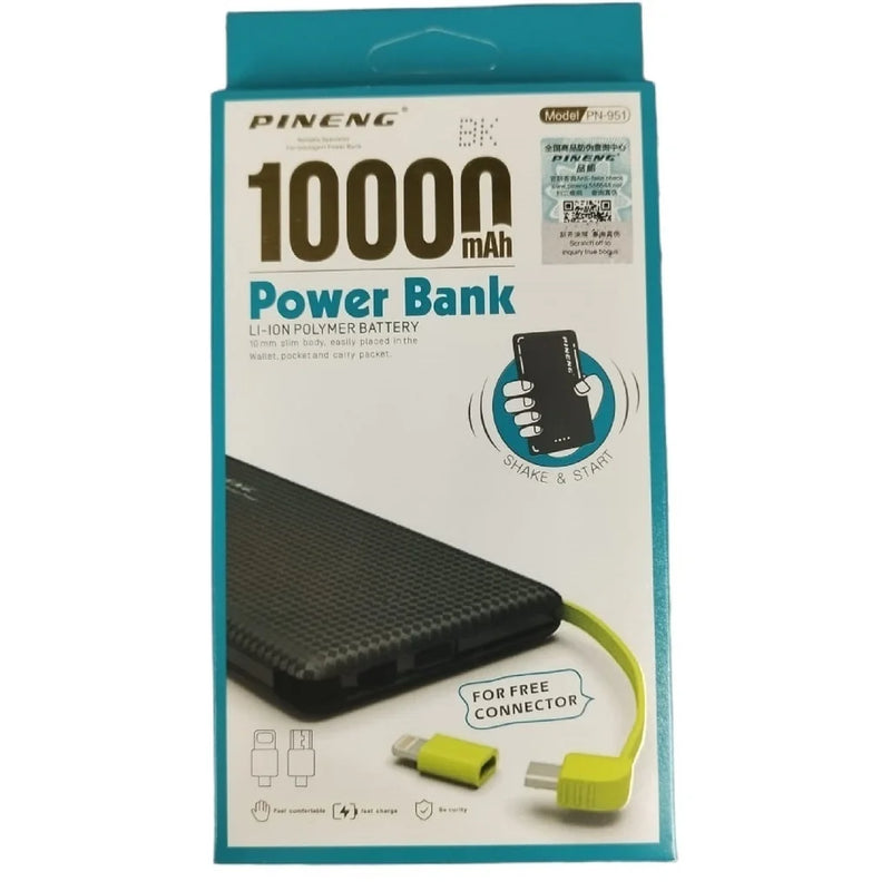 Carregador Portátil Celular 10000mah Bateria Externa Pineng